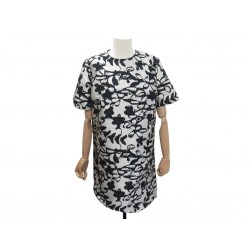ROBE MANCHES COURTES LANVIN 2014 MOTIF FLEURS RW-DR2143-2513 M 40 DRESS 1990€