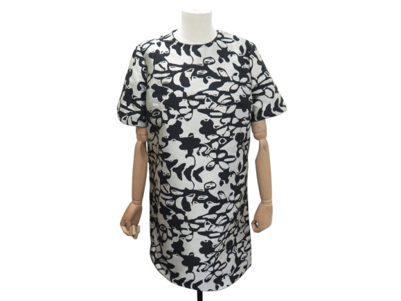 robe manches courtes lanvin 2014 motif fleurs