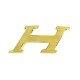 NEUF BOUCLE DE CEINTURE HERMES H SPEED 32MM METAL DORE BROSSE GOLD BELT BUCKLE