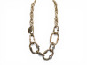  collier lanvin chaine metal dore et strass