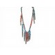 COLLIER LANVIN SAUTOIR PIERRES MULTICOLORES 105 CM EN METAL DORE BRONZE NECKLACE