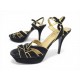 CHAUSSURES YVES SAINT LAURENT TRIBUTE BL 267367 38.5 SANDALES DAIM NOIR 950€