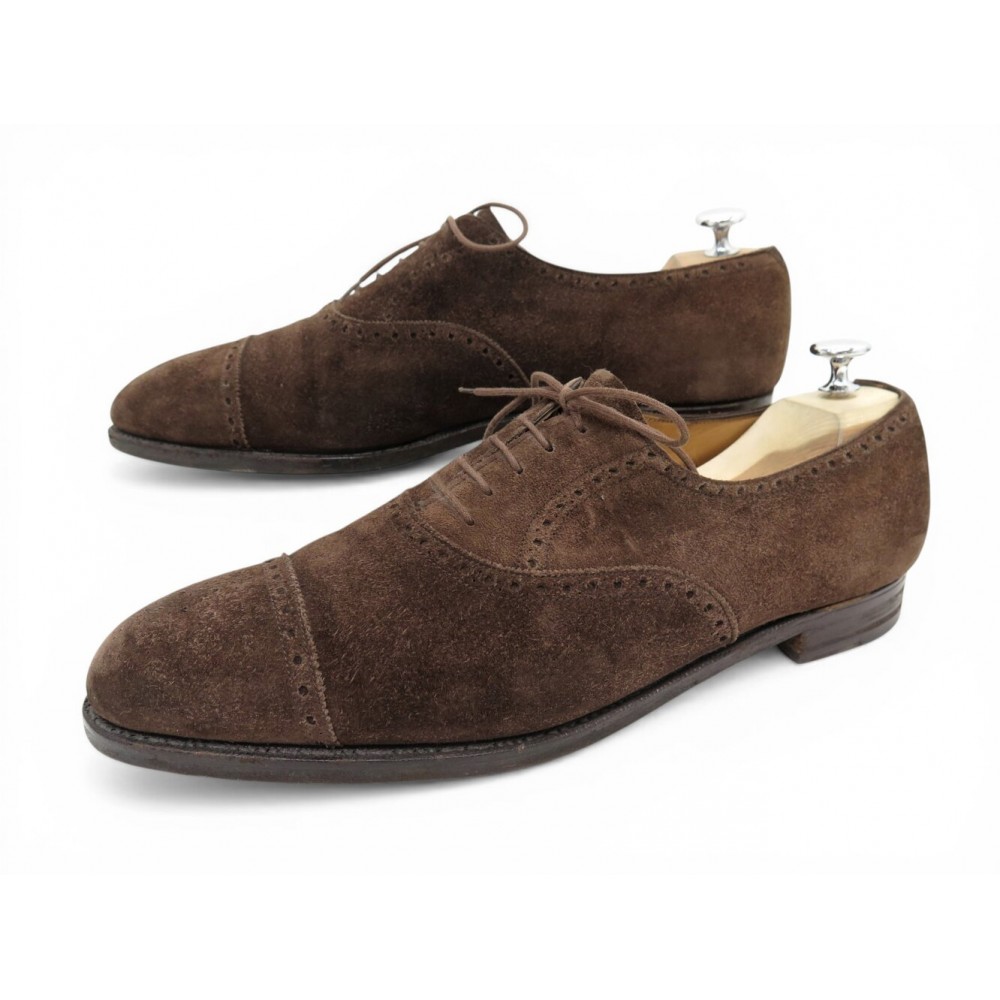 CHAUSSURES JOHN LOBB SEYMOUR 10.5E 44.5 EN DAIM MARRON BROWN DEER SHOES 1620€