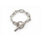 VINTAGE BRACELET HERMES CHAINE D'ANCRE GM GAETAN DE PERCIN ARGENT SILVER BANGLE