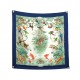 FOULARD HERMES EQUATEUR ROBERT DALLET SOIE BLEUE CARRE 90 BLUE SILK SCARF 580€
