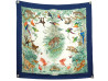 foulard hermes equateur robert dallet soie bleue carre
