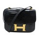 VINTAGE SAC A MAIN HERMES CONSTANCE 23 1962 CUIR DE CROCODILE POROSUS NOIR BAG