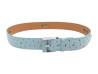  ceinture zilli en cuir d'autruche bleu t110