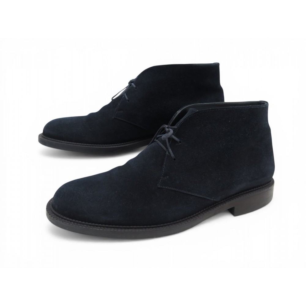 NEUF CHAUSSURES JM WESTON 354 MILES CHUKKA 8D 42 BOTTINES DAIM BLEU SHOES 620€
