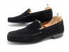 chaussures jm weston 625 mocassins d'ete en daim noir