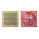 LOT 2 FOULARDS HERMES GAVROCHE LE SACRE DE L'HIVER + FORMES GEOMETRIQUES 650€