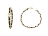 boucles d'oreilles creoles chanel logo cc cuir
