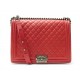 SAC A MAIN CHANEL GRAND BOY EN CUIR MATELASSE ROUGE BANDOULIERE HAND BAG 7250€