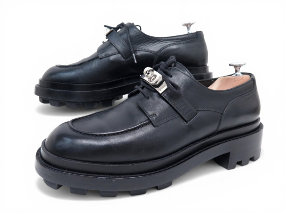 chaussures hermes richelieus first h2229457zh 41 cuir