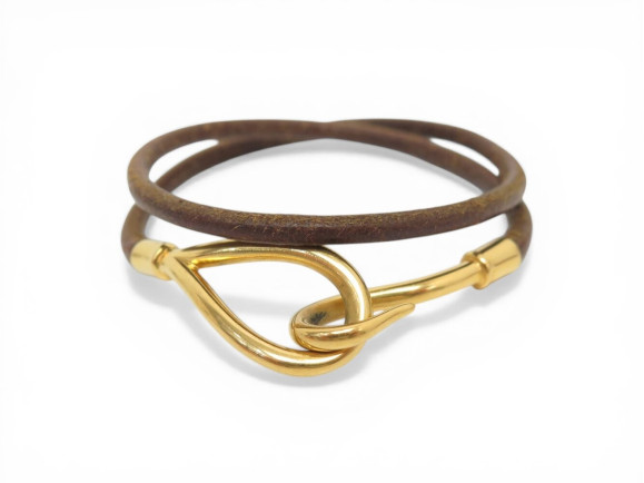 bracelet hermes jumbo double tour 17 collier 38 cm en