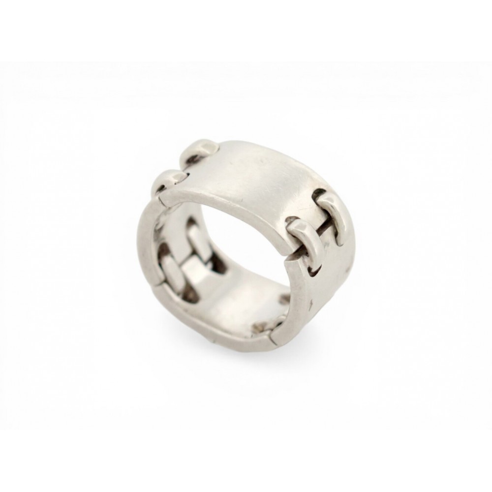 VINTAGE BAGUE HERMES ARTICULEE 52 EN ARGENT MASSIF 925 11.4G ECRIN SILVER RING