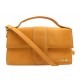 SAC A MAIN JACQUEMUS LE GRAND BAMBINO EN CUIR SUEDE ORANGE BANDOULIERE BAG 820€