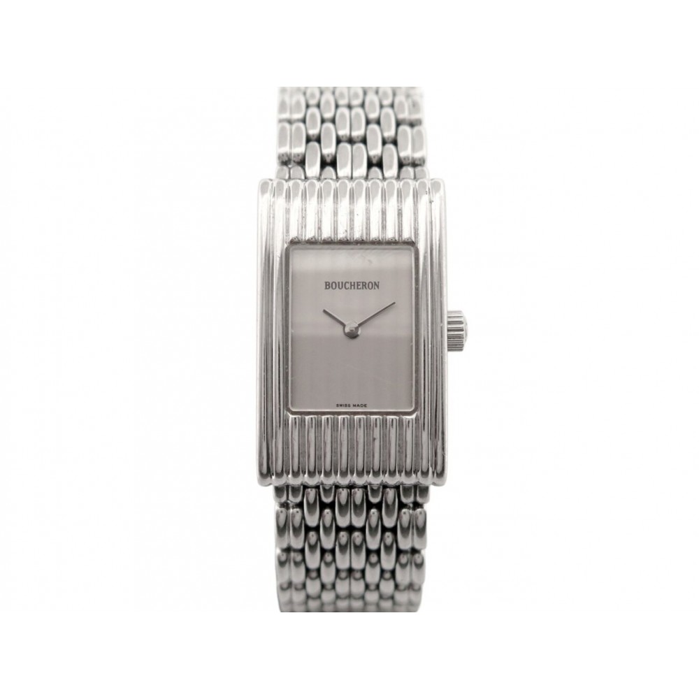 MONTRE BOUCHERON REFLET SMALL 29.5 MM EN ACIER QUARTZ STEEL LADY WATCH 3900€