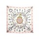 VINTAGE FOULARD HERMES LES CLES CATY LATHAM CARRE 90 SOIE ROSE SILK SCARF 580€