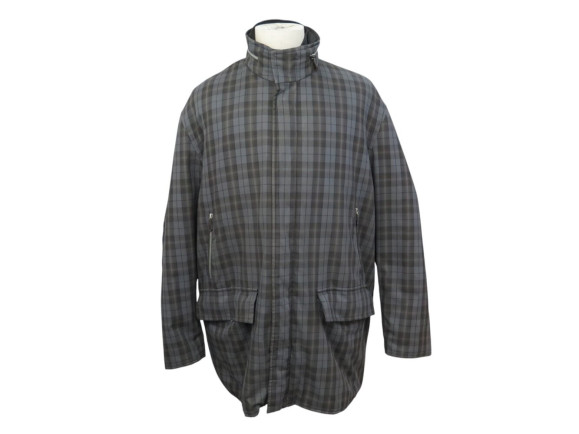 manteau hermes blouson parka a carreaux tartan l 52