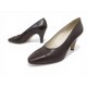 NEUF VINTAGE CHAUSSURES CHANEL ESCARPINS LOGO CC 36.5 CUIR MARRON SHOES 1190€