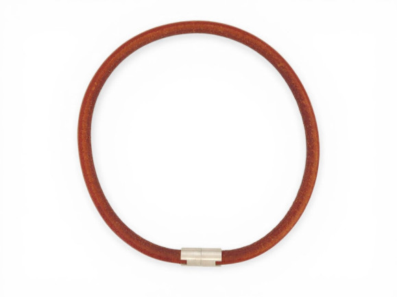  collier hermes ras du cou en acier brosse cordon