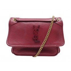 SAC A MAIN SAINT LAURENT NIKI BABY 633160 CUIR ROUGE BANDOULIERE HAND BAG 2600€