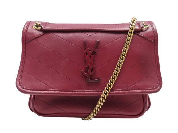 sac a main saint laurent niki baby 633160 cuir rouge