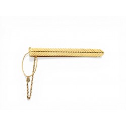 VINTAGE PINCE A CRAVATE CHAUMET EPI DE BLE OR JAUNE 18K 10.7G GOLD GOLD TIE CLIP