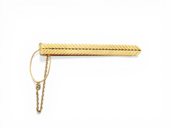 pince a cravate chaumet epi de ble or jaune