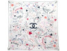 foulard chanel twill love coco logo cc camelia