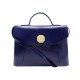 SAC A MAIN YVES SAINT LAURENT CARTABLE EN CUIR BOX BLEU VIOLET BANDOULIERE 1500€