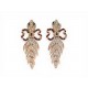NEUF VINTAGE BOUCLES D'OREILLES YVES SAINT LAURENT NOEUD STRASS PIERRES EARRINGS