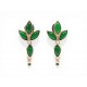 NEUF VINTAGE BOUCLES D'OREILLES YVES SAINT LAURENT GRIPOIX PIERRE VERTE EARRINGS