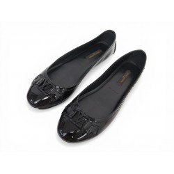 CHAUSSURES LOUIS VUITTON BALLERINES OXFORD 35.5 IT 36.5 FR CUIR VERNI SHOES 820€