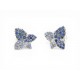 BOUCLES D'OREILLES MAUBOUSSIN TU ES LA SUBLIME FLEUR DE MA VIE OR & SAPHIR 9510€