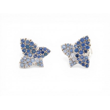 BOUCLES D'OREILLES MAUBOUSSIN TU ES LA SUBLIME FLEUR DE MA VIE OR & SAPHIR 9510€