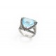 BAGUE MAUBOUSSIN COULEUR D'EMOTIONS TOPAZE & SAPHIRS T52 PLATINE 950 RING 2200€