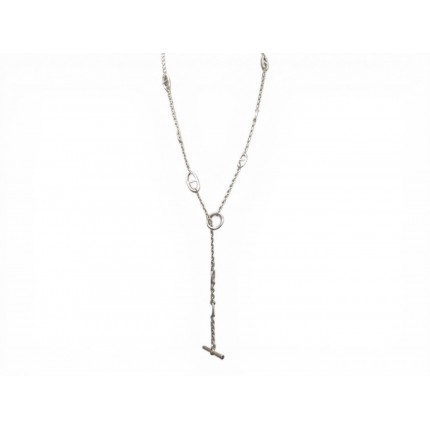 NEUF COLLIER HERMES SAUTOIR FARANDOLE 80 CM H104570B ARGENT 925 NECKLACE 1500€