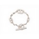 BRACELET HERMES H104567B CHAINE D'ANCRE FARANDOLE 15 CM EN ARGENT MASSIF + BOITE