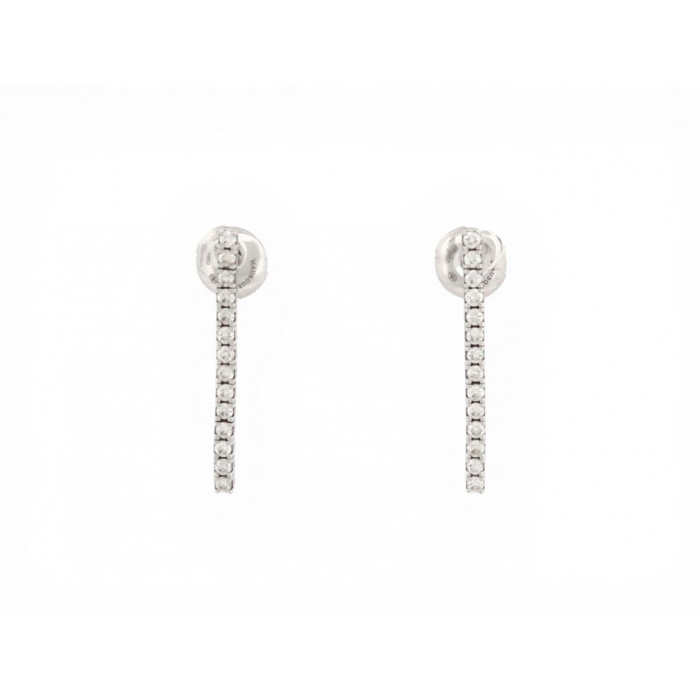 NEUF BOUCLES D'OREILLES MAUBOUSSIN TU ES MA RIVIERE D'AMOUR DIAMANTS 0.5CT 3760€