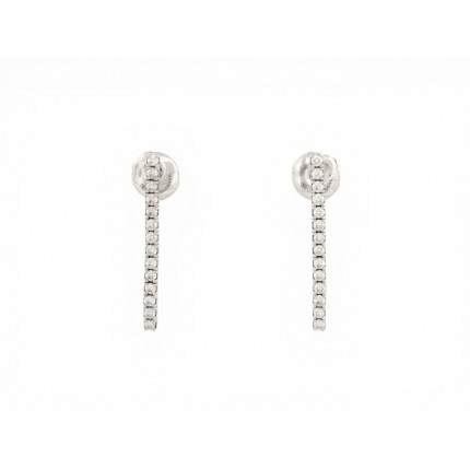 NEUF BOUCLES D'OREILLES MAUBOUSSIN TU ES MA RIVIERE D'AMOUR DIAMANTS 0.5CT 3760€