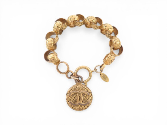 bracelet chanel anneaux cordage logo cc