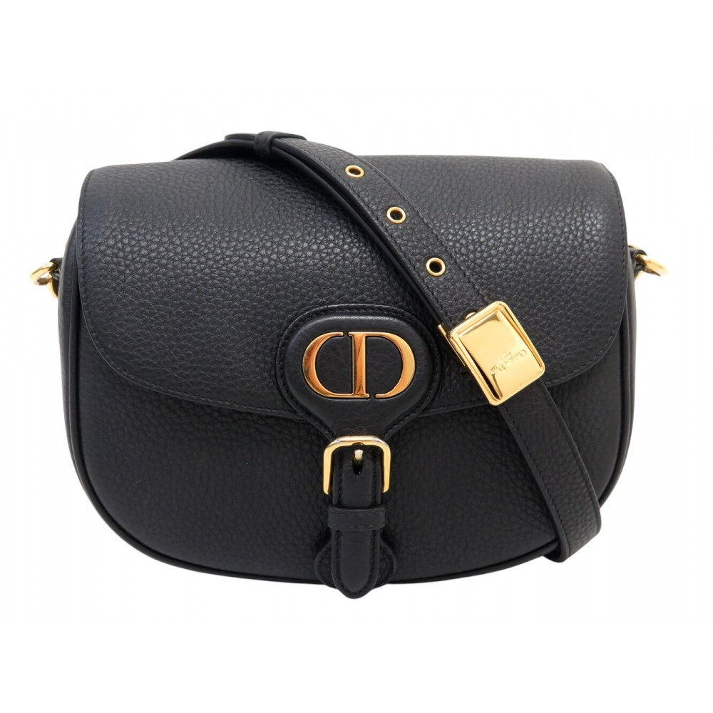 SAC A MAIN CHRISTIAN DIOR BOBBY MEDIUM BANDOULIERE EN CUIR NOIR HAND BAG 3150€