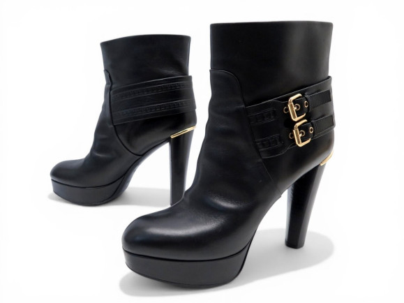 chaussures bottines louis vuitton ankle boots 40 cuir