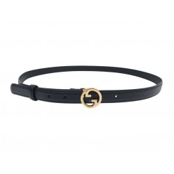 NEUF CEINTURE GUCCI BLONDIE FINE 2 CM 723073 T100 EN CUIR NOIR LOGO GG BELT 350€