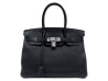 NEUF SAC A MAIN HERMES BIRKIN 30 EN CUIR TOGO NOIR ATTRIBUTS ACIER PALLADIE BAG