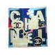 NEUF FOULARD CHANEL COEUR LOGO CC SAC TIMELESS CARRE 90 TWILL DE SOIE SCARF 530€
