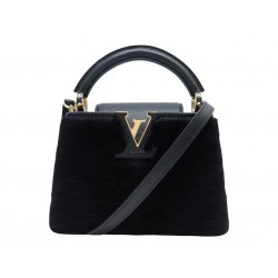 NEUF SAC A MAIN LOUIS VUITTON CAPUCINES MINI CUIR & VISON BANDOULIERE BAG 7700€