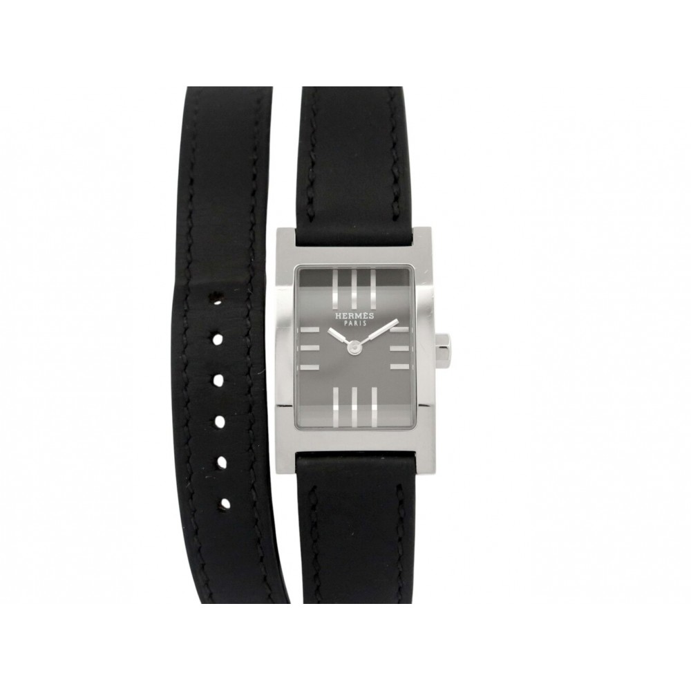 MONTRE HERMES TANDEM TA1.210 BRACELET DOUBLE TOUR CUIR QUARTZ LADY WATCH 2490€